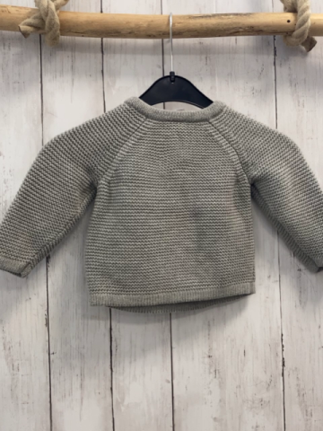 Alana  Pullover  Gr. 74  hellgrau Strick Knopfleiste 