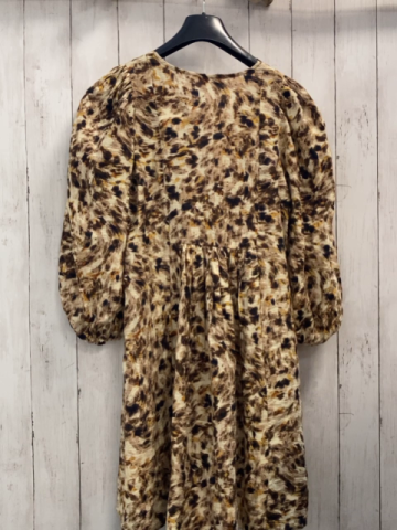 Mango  Kleid Gr. M beige braun ocker gemustert 