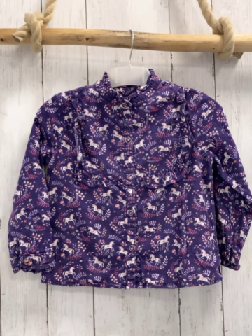 Sergent Major  Bluse  Gr. 110  lila Einhörner Blätter 