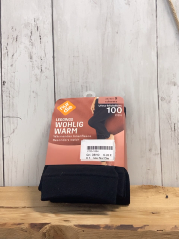 neu Nur Die  Leggings Gr. 38/40   schwarz wohlig warm Innenfleece 