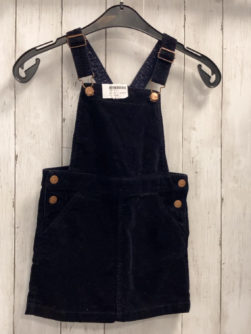 H&M  Trägerrock Gr. 122  blau Feinkord 