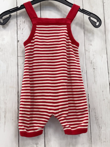 Alana  Playsuit Gr. 68  rot weiße Streifen 