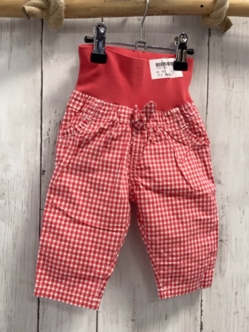 Steiff  Hose  Gr. 62  rot weiß kariert Struktur 