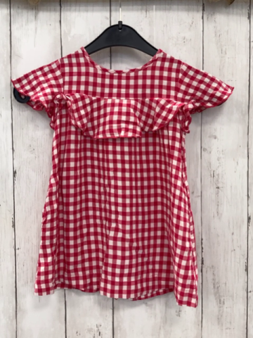 zara Kleid  Gr. 92  rot weiß kariert Rüschen 