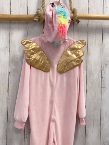 H&M Nickyoverall Gr. 122/128  rosa mint Einhorn 