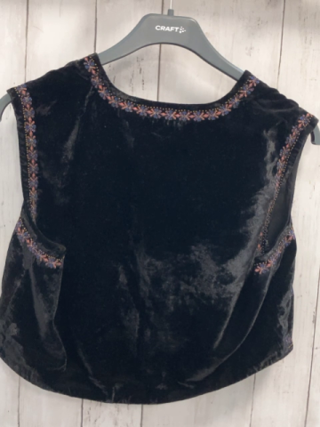 neu Zara  Weste  Gr. 152  schwarz Samd bunte Blumen mit silber Steinen + Pailetten NP 39,95 € 