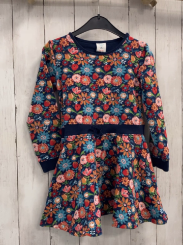 Boboli  Kleid  Gr. 116  blau bunte Blumen 