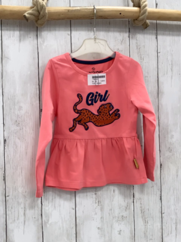 Vingino  Langarmshirt  Gr. 92  himbeere Leopard Schrift 