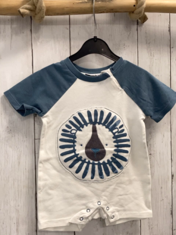 Jarvis Archer  Playsuit  Gr. 68  weiß blaue Ärmel Löwe 