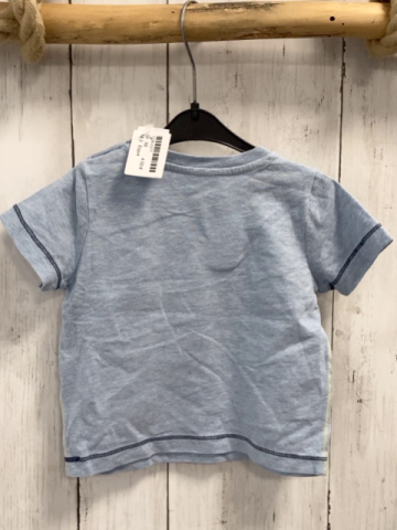 Esprit  T-Shirt  Gr. 68  helblau Fische Schrift 