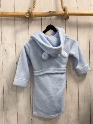   Bademantel Gr. 86  hellblau Plüsch 