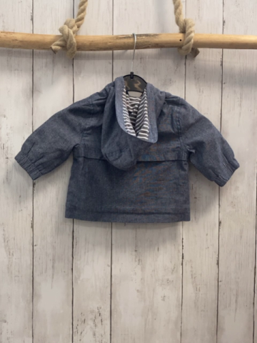 Jarvis Archer  Jacke  Gr. 68  blau hellgrau meliert Kapuze 