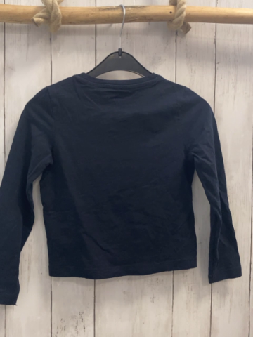 Name it  Langarmshirt  Gr. 122/128  blau schwarz silber Schrift 