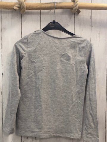 H&M Langarmshirt  Gr. 134/140  grau schwarze Schleife 