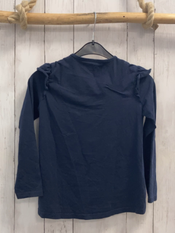  Langarmshirt  Gr. 122/128  blau goldener Pailettenstern 