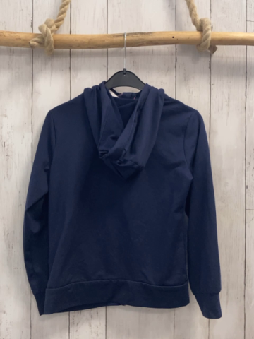   Joggingjacke Gr. 134/140  blau Kapuze rosa Reißverschlüsse