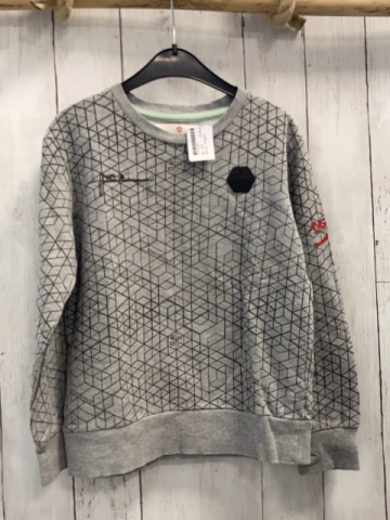Vingino Pullover Gr. 140  grau schwarzes Muster