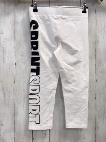   Caprileggings  Gr. 152  weiß schwarze Schrift 