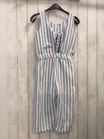 Energiers  Jumpsuit  Gr. 140  hellblau weiße Streifen 