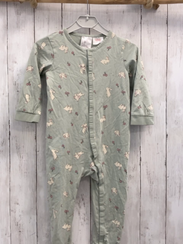 H&M  Schlafanzug  Gr. 98  mint Hasen Blumen 