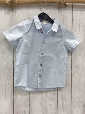 H&M  Sommerhemd Gr. 86  hellblau weiße Streifen 