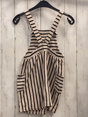 H&M  Trägerrock  Gr. 134/140  sand schwarze Streifen 