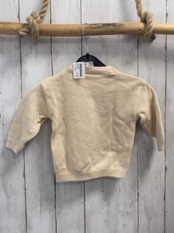 H&M  Pullover  Gr. 74  beige Blumen Strick 