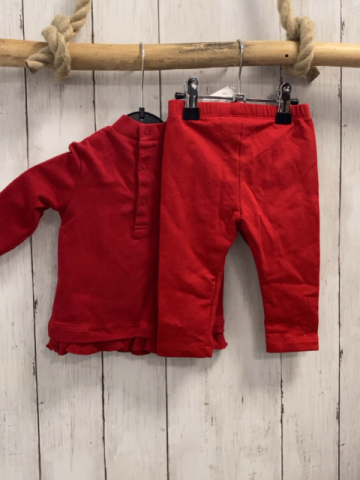2tlg  Langarmshirt + Leggings  Gr. 68  rot Tom & Jerry slber Schneekristalle