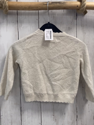Sinsay Baby  Strickjacke  Gr. 80  beige mit golden Glitzerpunkten 