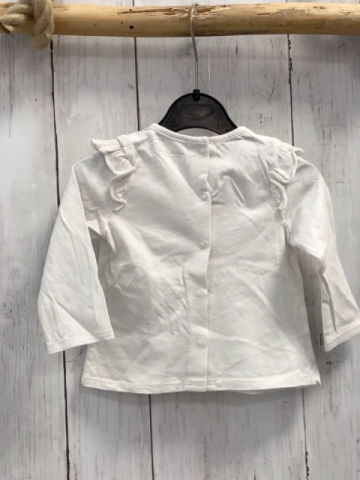 Vertbaudet  Langarmshirt  Gr. 68  weiß Tannenbaum 