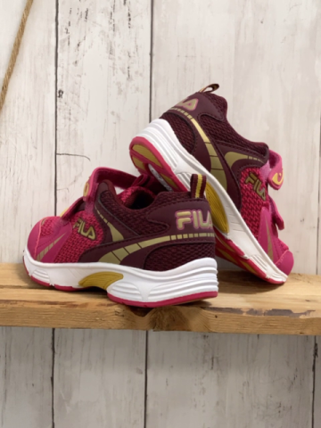 Fila  Schuhe  Gr. 29  pink weinrot gelbeSchrift weiße Sohle 