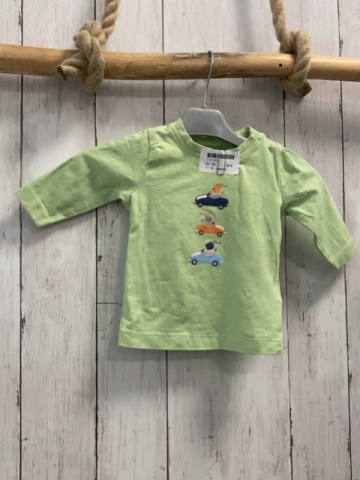 name it Langarmshirt Gr. 56  grün Fahrzeuge