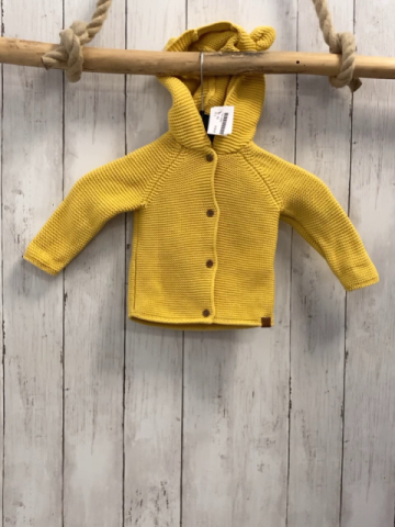   Strickjacke  Gr. 62  gelb Kapuze 