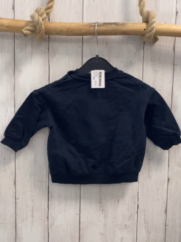 H&M  Pullover  Gr. 68  blau weiße Schrift 