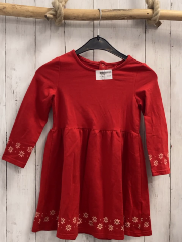   Kleid  Gr. 98  rot weiße Kristalle 