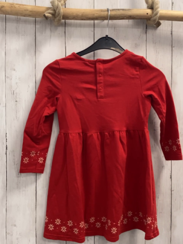  Kleid  Gr. 98  rot weiße Kristalle 