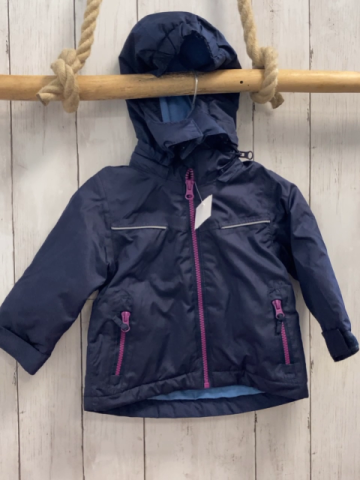   Regenjacke  Gr. 74  blau pflaume Reißverschlüsse hellblaues Fleecefutter 