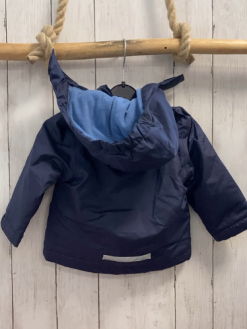   Regenjacke  Gr. 74  blau pflaume Reißverschlüsse hellblaues Fleecefutter 