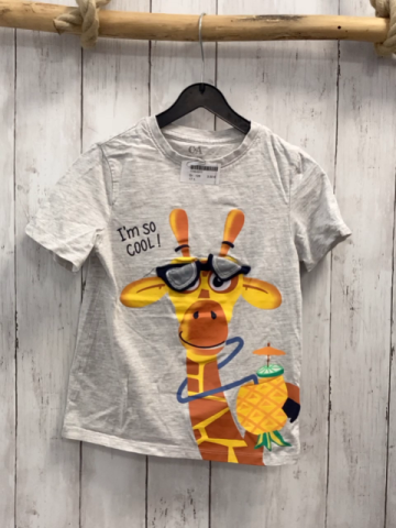   T-Shirt  Gr. 128  grau Giraffe 