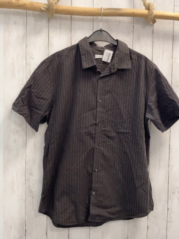   Sommerhemd  Gr. 164/170  grau dunkelgraue Streifen 
