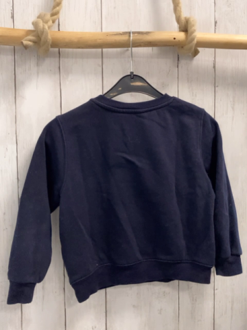 H&M  Pullover  Gr. 110  blau Schrift goldene Knöpfe 
