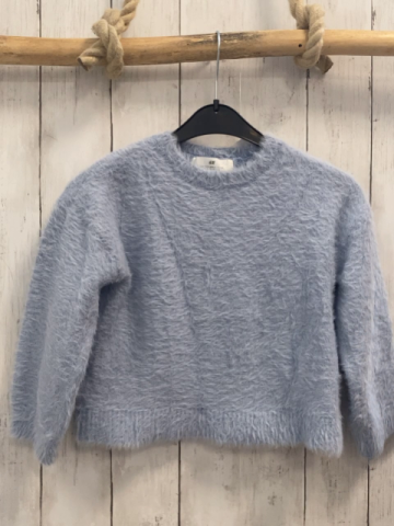 H&M  Pullover  Gr. 110  hellblau Strick flusig
