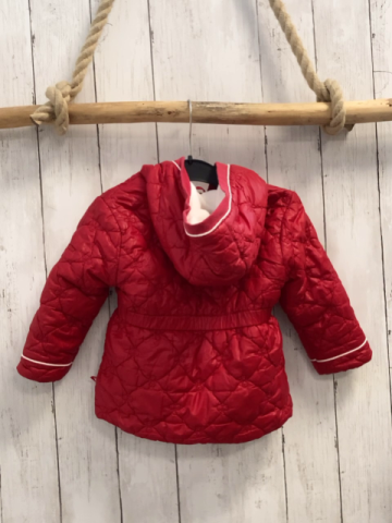 Kanz  Winterjacke  Gr. 80  rot Kapuze mit weißem Plüschfutter 