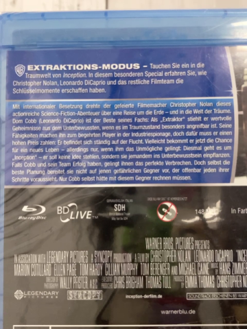neu Blu-Ray-Disc Inception 