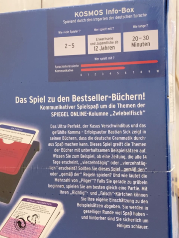 neu  Spiel Der Dativ ist dem Genitiv sein Tod 