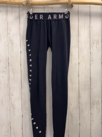 Under Armour Sportleggings Gr. S schwarz weiße Schrift