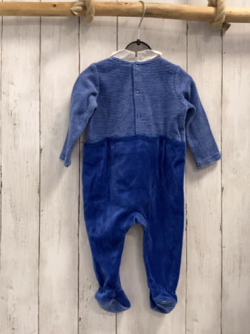 sergent major Schlafanzug Gr. 68  blau gestreift weißer Kragen 