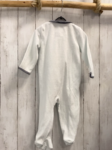 sergent major Schlafanzug Gr. 74  hellblau gestreifter Kragen Tiere im Boot Nicky