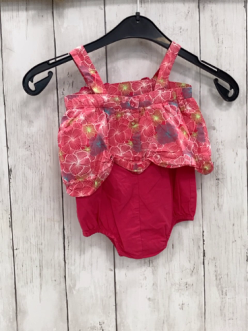Sergent Major  Playsuit Gr. 68  rot Blumen 