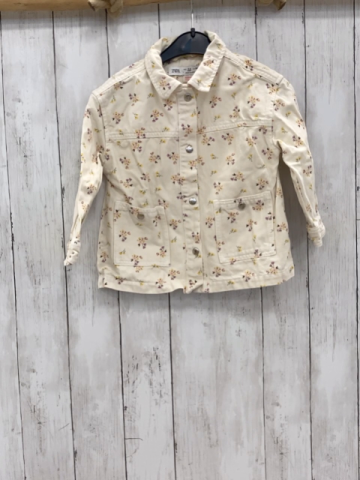 Zara  Jacke  Gr. 104  creme bunte Bumen 